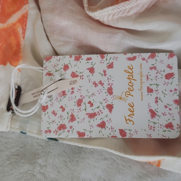 Free People Samantha Lace-up Dress Ivory Combo - Picture 6 of 6